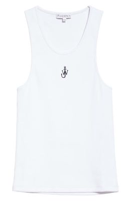 JW Anderson Anchor Logo Embroidered Tank in White