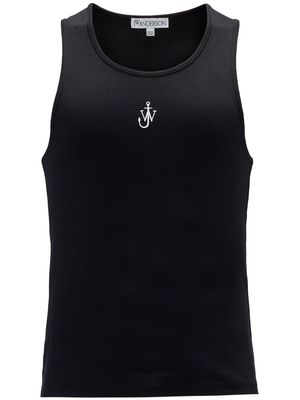 JW Anderson Anchor logo-embroidered tank top - Black