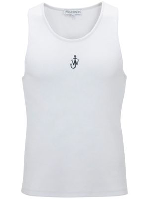 JW Anderson Anchor logo-embroidered tank top - White