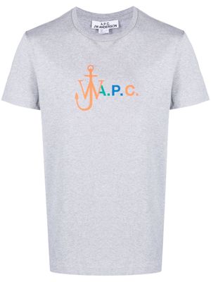 JW Anderson Anchor logo-print cotton T-shirt - Grey