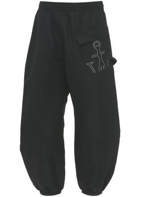 JW Anderson Anchor-logo track pants - Black