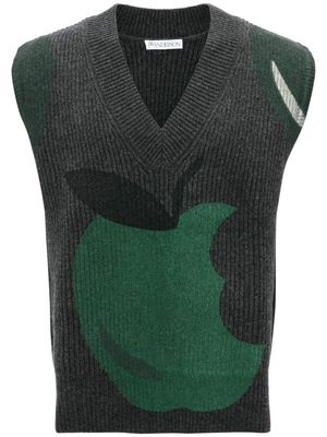 JW Anderson Apple chunky-knit vest jumper - Grey