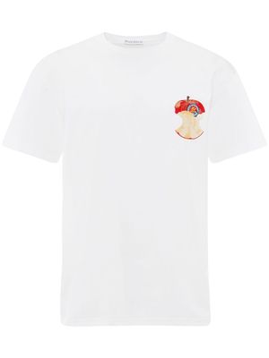 JW Anderson Apple Core logo-print T-shirt - White