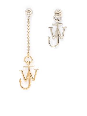 JW Anderson asymmetric Anchor-motif earrings - Gold
