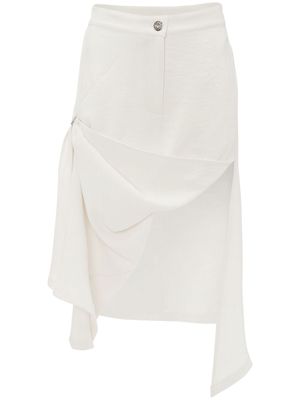 JW Anderson asymmetric draped skirt - White