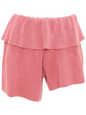 JW Anderson asymmetric knitted shorts - Pink