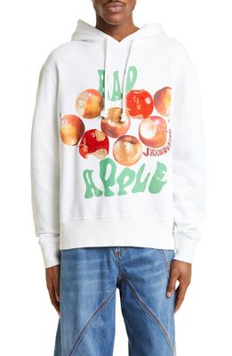 JW Anderson Bad Apple Graphic Hoodie in White