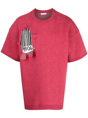JW Anderson barcode-print short-sleeve T-shirt - Red