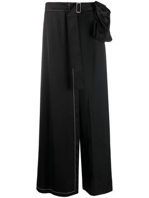 JW Anderson belted satin utility trousers - Black
