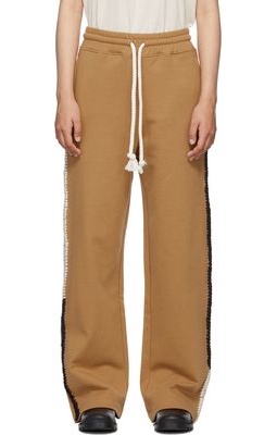 JW Anderson Brown Contrast Stitch Lounge Pants
