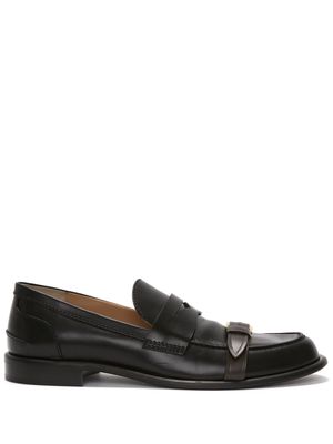 JW Anderson buckle-detail leather loafers - Black