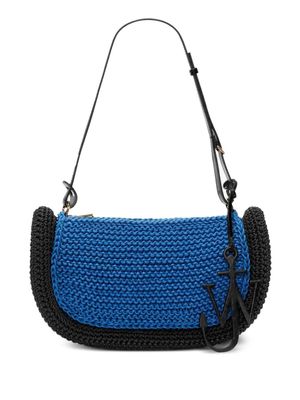 JW Anderson Bumper-15 crochet-knit shoulder bag - Blue