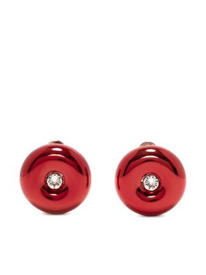 JW Anderson Bumper-Moon crystal stud earrings - Red