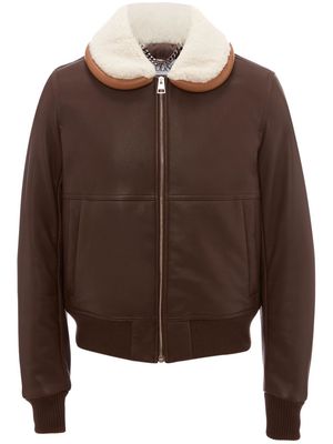 JW Anderson Bumper-Tube leather jacket - Brown