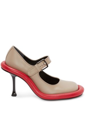 JW Anderson Bumper-Tube leather Mary Jane pumps - Neutrals