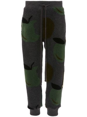 JW Anderson camouflage-print fleece track pants - Grey