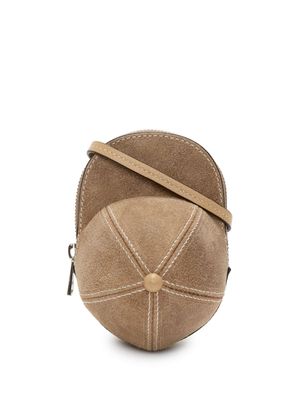 JW Anderson Cap Bag leather mini crossbody bag - Neutrals