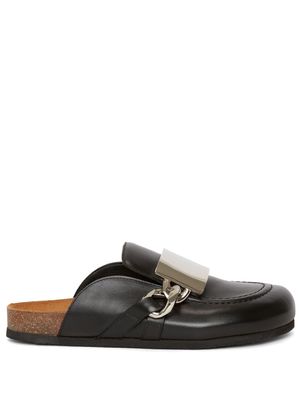 JW Anderson chain-detail leather loafers - Black