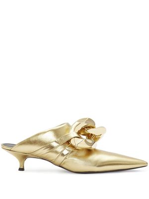 JW Anderson chain-detail leather mules - Gold