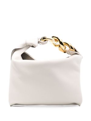 JW Anderson Chain-detailed leather tote bag - White