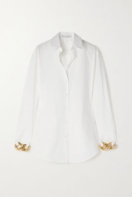 JW Anderson - Chain-embellished Cotton-poplin Shirt - White