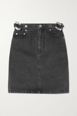 JW Anderson - Chain-embellished Denim Mini Skirt - Black