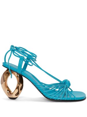JW Anderson chain-heel leather sandals - Blue