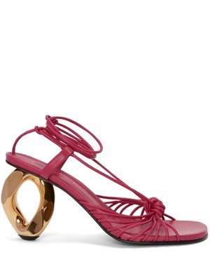 JW Anderson chain-heel leather sandals - Pink