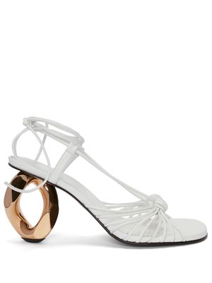 JW Anderson chain-heel leather sandals - White