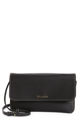 JW Anderson Chain Leather Phone Shoulder Bag in Black