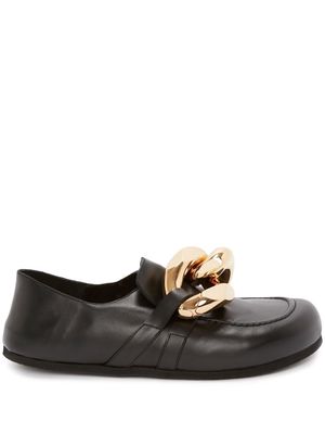 JW Anderson chain-link closed toe loafers - Black