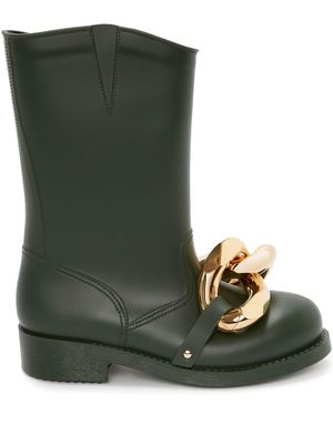 JW Anderson chain-link detail boots - Green