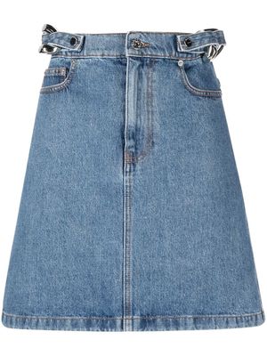 JW Anderson chain-link detail denim skirt - Blue