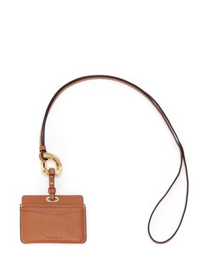 JW Anderson chain-link detail leather cardholder - Brown