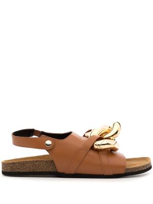 JW Anderson chain-link detail sandals - Brown