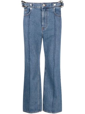 JW Anderson chain-link detailed straight-leg jeans - Blue