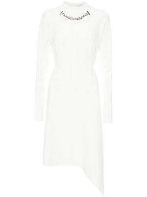 JW Anderson chain-neck asymmetric-hem dress - White