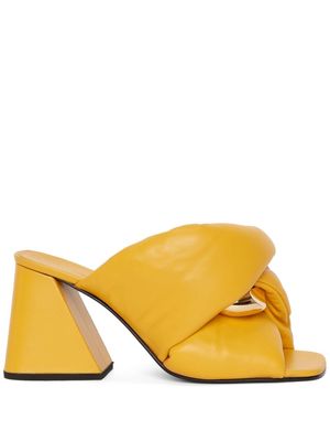 JW Anderson Chain Twist leather mules - Yellow