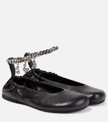 JW Anderson Charm leather ballet flats