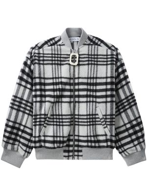 JW Anderson checked zipped bomber jacket - Grey