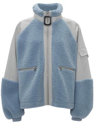 JW Anderson colour-block fleece-textured jacket - Blue