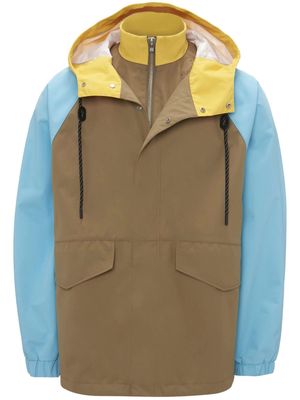 JW Anderson colour-block parka jacket - Brown