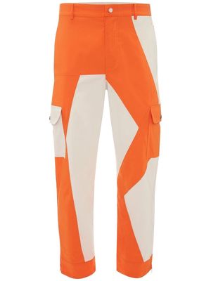 JW Anderson colour-block straight-leg trousers - Orange