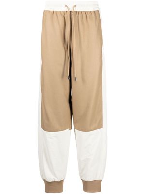 JW Anderson colour-block tapered track pants - Brown