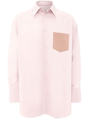 JW Anderson contrast patch-pocket shirt - Pink