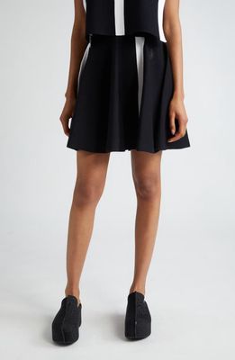 JW Anderson Contrast Stripe Sweater Miniskirt in Black