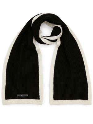 JW Anderson contrast-trim long scarf - Black