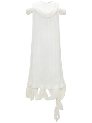 JW Anderson contrast-trim silk dress - White
