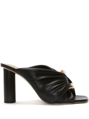 JW Anderson Corner gathered leather mules - Black