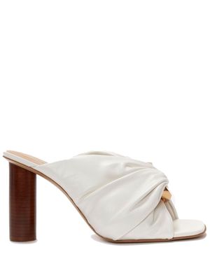 JW Anderson Corner gathered leather mules - White